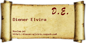 Diener Elvira névjegykártya